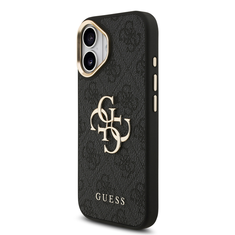 Apple iPhone 17 Case Guess Original Licensed 4G Large Metal Logo Thick Strap Cover - 4