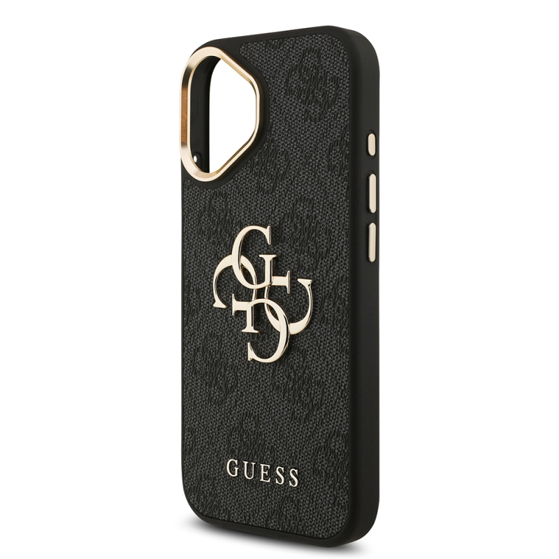 Apple iPhone 17 Case Guess Original Licensed 4G Large Metal Logo Thick Strap Cover - 8
