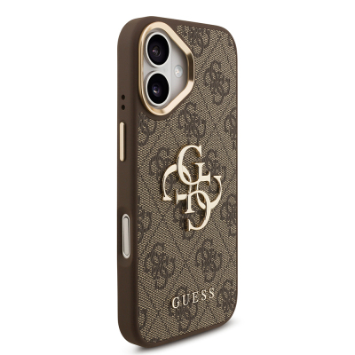 Apple iPhone 17 Case Guess Original Licensed 4G Large Metal Logo Thick Strap Cover - 14