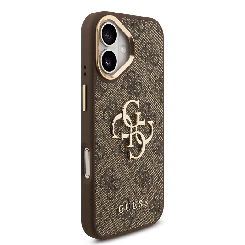 Apple iPhone 17 Case Guess Original Licensed 4G Large Metal Logo Thick Strap Cover - 14