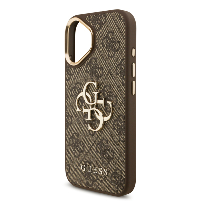 Apple iPhone 17 Case Guess Original Licensed 4G Large Metal Logo Thick Strap Cover - 16