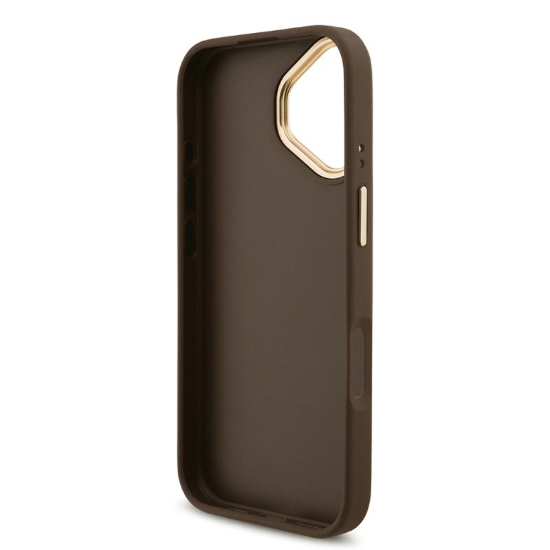 Apple iPhone 17 Case Guess Original Licensed 4G Large Metal Logo Thick Strap Cover - 17