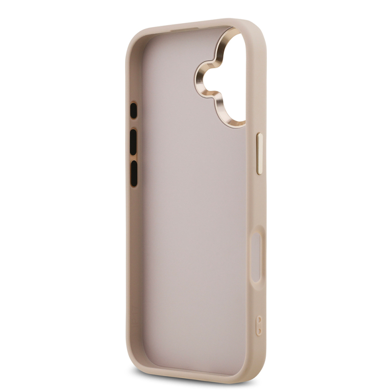 Apple iPhone 17 Case Guess Original Licensed Gold Metal Camera Frame 4G Patterned Metal Big 4G and Text Logo Cover - 24