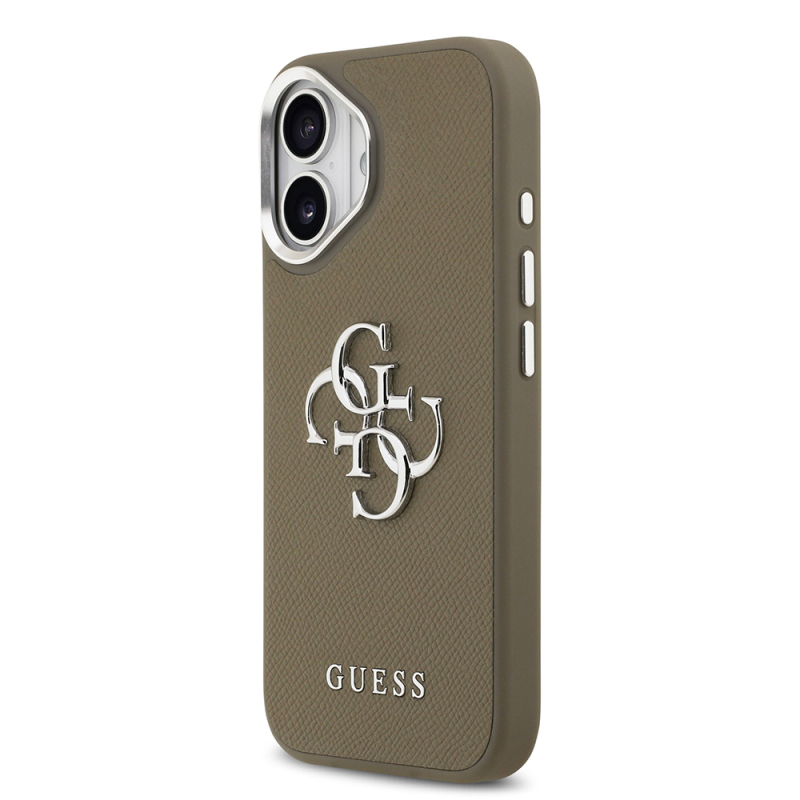 Apple iPhone 17 Case Guess Original Licensed Grained 4G Metal Large Logo Cover - 3