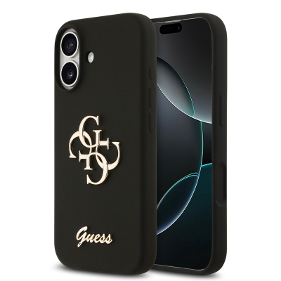Apple iPhone 17 Case Guess Original Licensed Grained Text Logo Cover - 1