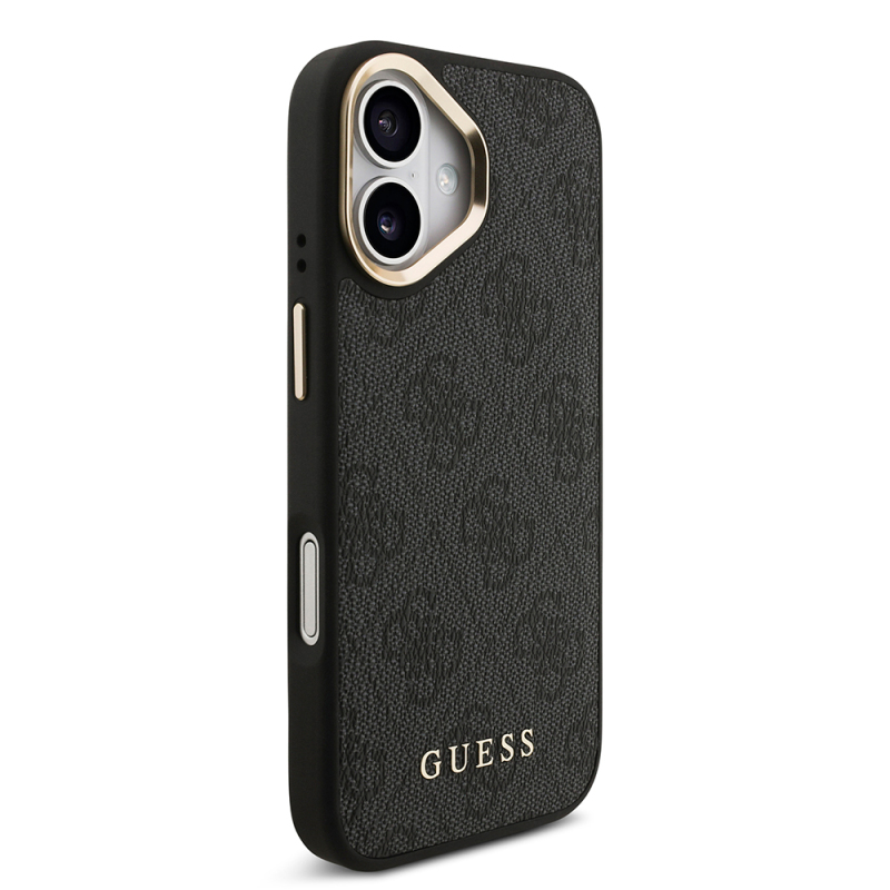 Apple iPhone 17 Case Guess Original Licensed M-safe Charging Case with Strap and 4G Logo Card Holder - 6