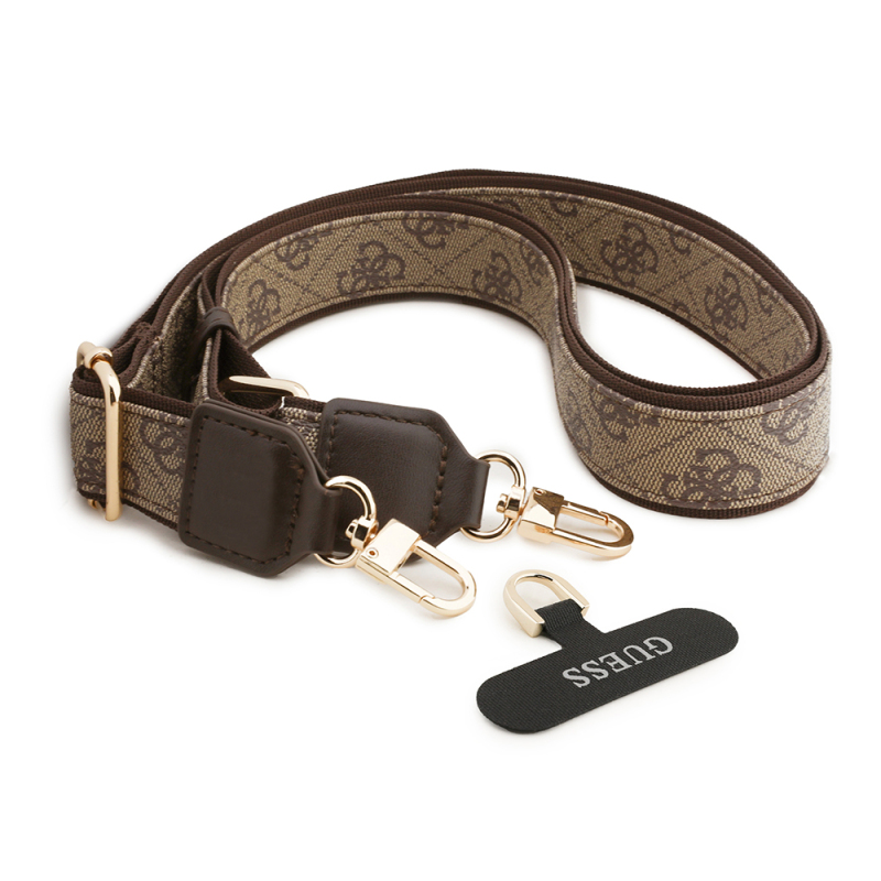 Apple iPhone 17 Case Guess Original Licensed M-safe Charging Case with Strap and 4G Logo Card Holder - 20