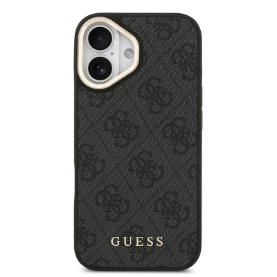 Apple iPhone 17 Case Guess Original Licensed M-safe Charging Feature 4G Metal Large Logo Card Holder Cover - 5