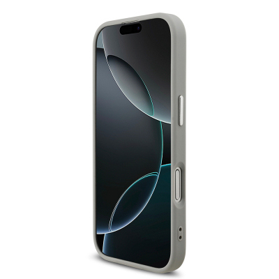 Apple iPhone 17 Case Guess Original Licensed M-Safe Charging Feature Metal Camera Frame Triangle Logo Glitter Cover - 27