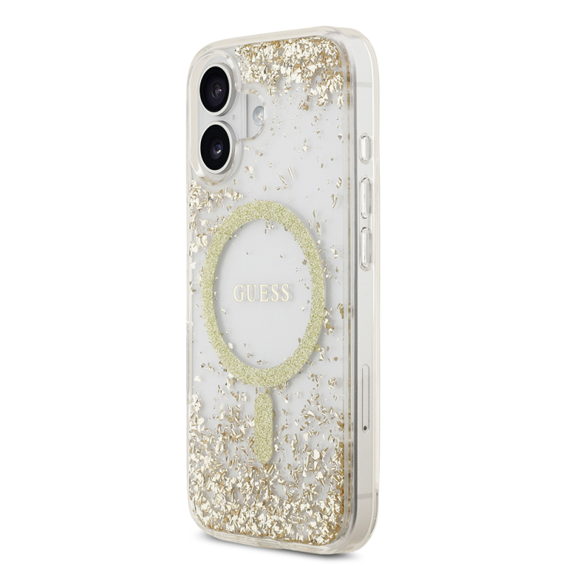 Apple iPhone 17 Case Guess Original Licensed M-safe Charging Transparent Resin Bottom Cover - 4