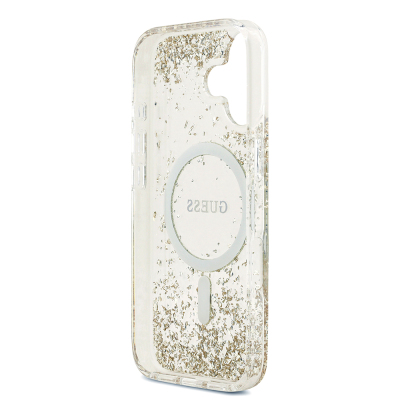 Apple iPhone 17 Case Guess Original Licensed M-safe Charging Transparent Resin Bottom Cover - 9