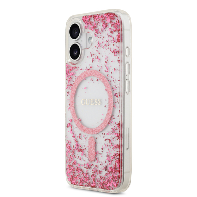 Apple iPhone 17 Case Guess Original Licensed M-safe Charging Transparent Resin Bottom Cover - 11