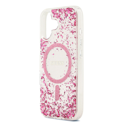 Apple iPhone 17 Case Guess Original Licensed M-safe Charging Transparent Resin Bottom Cover - 15