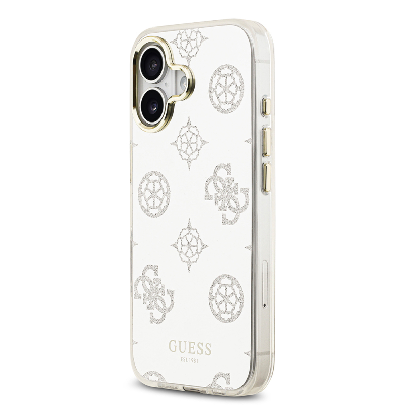 Apple iPhone 17 Case Guess Original Licensed Metal Camera Frame Glitter Mirror Cover - 11