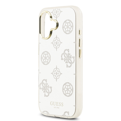 Apple iPhone 17 Case Guess Original Licensed Metal Camera Frame Glitter Mirror Cover - 15
