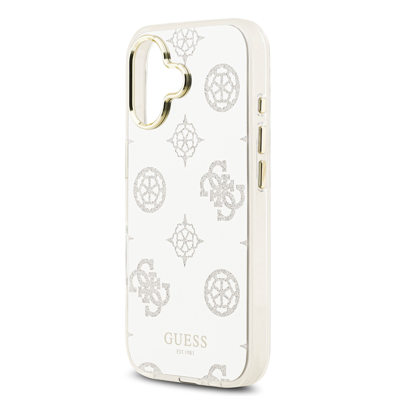 Apple iPhone 17 Case Guess Original Licensed Metal Camera Frame Glitter Mirror Cover - 15