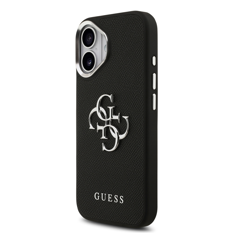 Apple iPhone 17 Case Guess Original Licensed PU Leather 4G Large Metal Logo Design Cover - 3