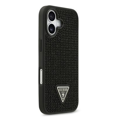 Apple iPhone 17 Case Guess Original Licensed Stone Back Triangle Logo Cover - 8