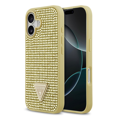 Apple iPhone 17 Case Guess Original Licensed Stone Back Triangle Logo Cover - 3