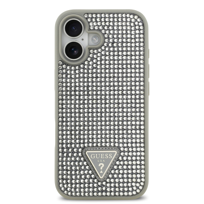 Apple iPhone 17 Case Guess Original Licensed Stone Back Triangle Logo Cover - 28