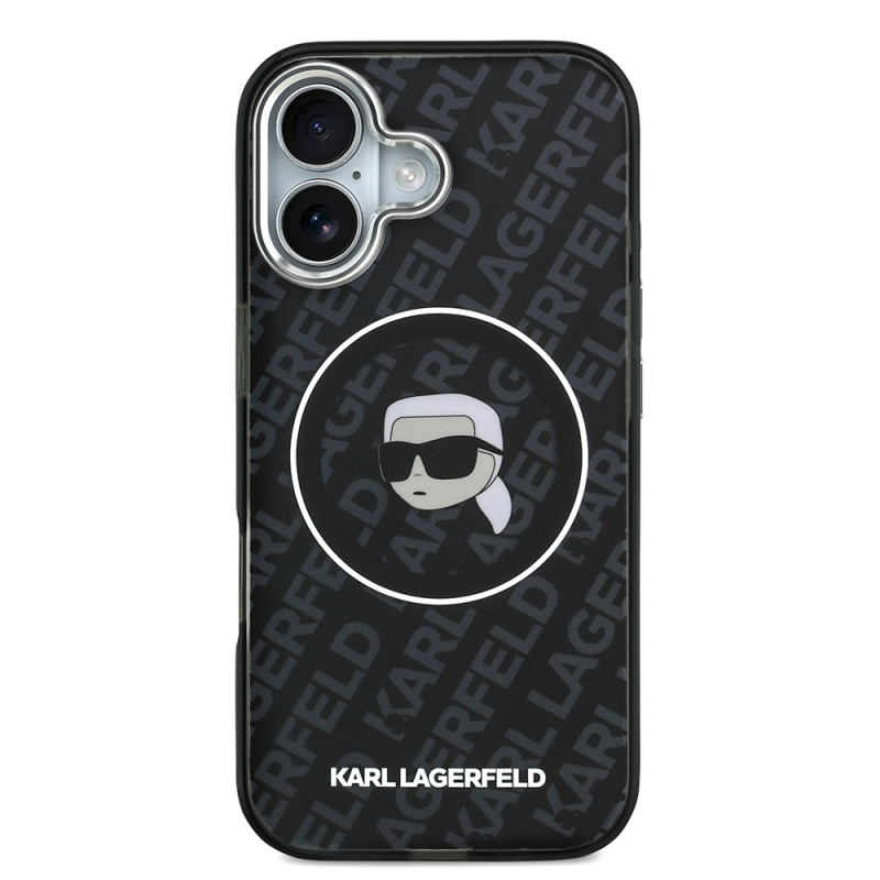Apple iPhone 17 Case Karl Lagerfeld Original Licensed IML Printed KL Heads Cover - 4