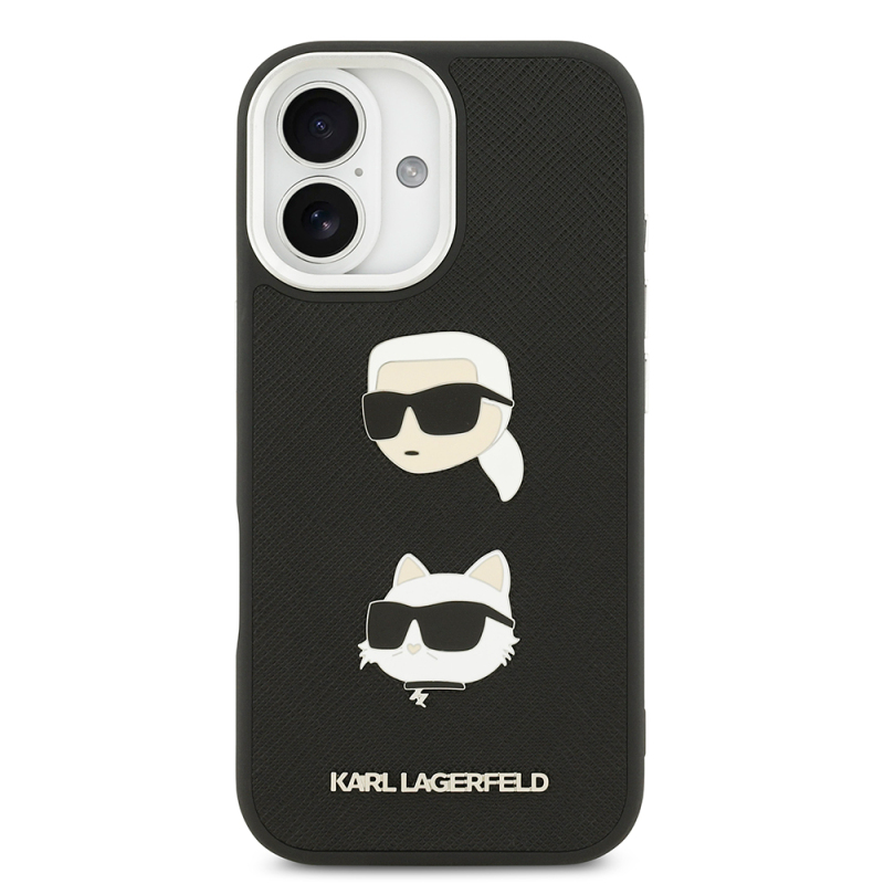 Apple iPhone 17 Case Karl Lagerfeld Original Licensed Metal Logo K&C Heads Pin Cover - 5
