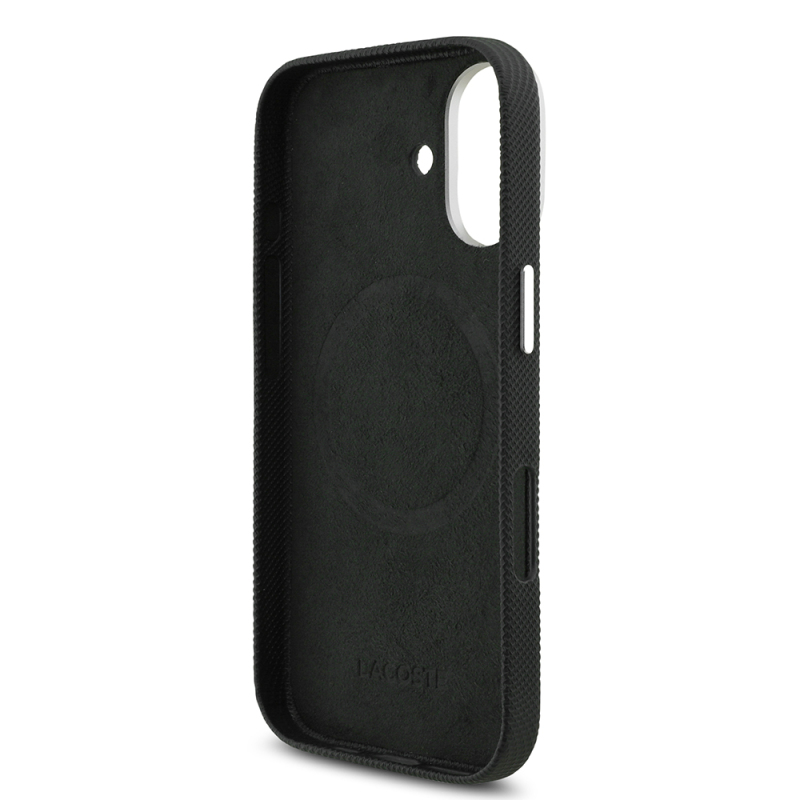 Apple iPhone 17 Case, Lacoste Original Licensed, M-Safe Charging Enabled, PVC Piqué Patterned Back, Iconic Crocodile Weave Logo Cover - 7