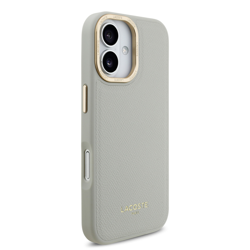 Apple iPhone 17 Case Lacoste Original Licensed M-Safe Charging Feature Champs Elysees PU Leather Design Cover - 13