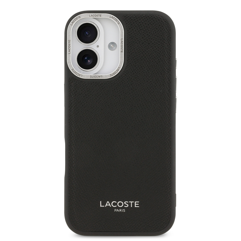 Apple iPhone 17 Case Lacoste Original Licensed M-Safe Charging Feature Champs Elysees PU Leather Design Cover - 9