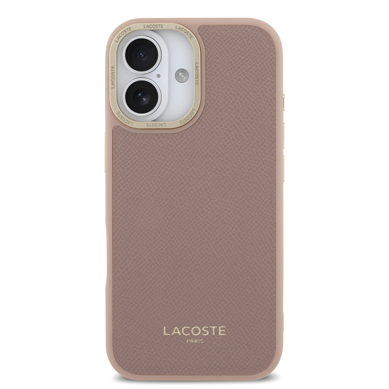 Apple iPhone 17 Case Lacoste Original Licensed M-Safe Charging Feature Champs Elysees PU Leather Design Cover - 8
