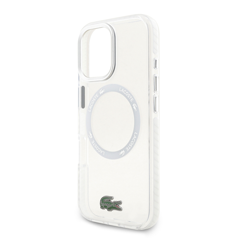 Apple iPhone 17 Case Lacoste Original Licensed M-Safe Charging Feature Iconic Crocodile Logo Frosted Cover - 9