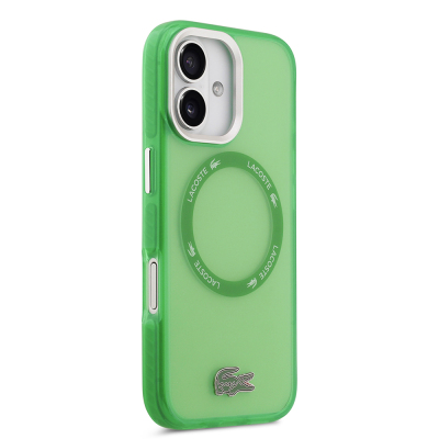 Apple iPhone 17 Case Lacoste Original Licensed M-Safe Charging Feature Iconic Crocodile Logo Frosted Cover - 13