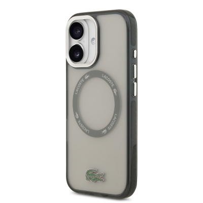 Apple iPhone 17 Case Lacoste Original Licensed M-Safe Charging Feature Iconic Crocodile Logo Frosted Cover - 17