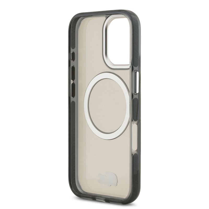 Apple iPhone 17 Case Lacoste Original Licensed M-Safe Charging Feature Iconic Crocodile Logo Frosted Cover - 22