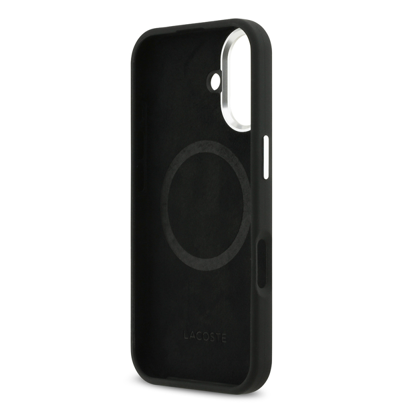 Apple iPhone 17 Case Lacoste Original Licensed M-Safe Charging Feature Iconic Logo Metal Camera Frame Silicone Cover - 8