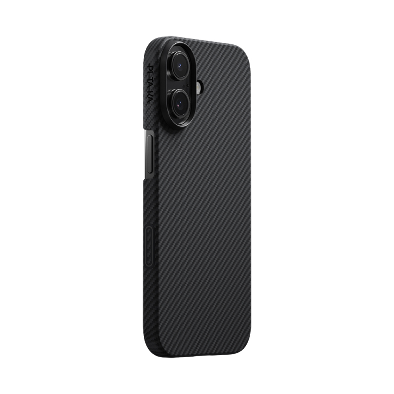 Apple iPhone 17 Case M-safe Charging Feature 1500D Aramid Fiber Pitaka Ultra-Slim Classic Series Black-Grey Twill Cover - 2