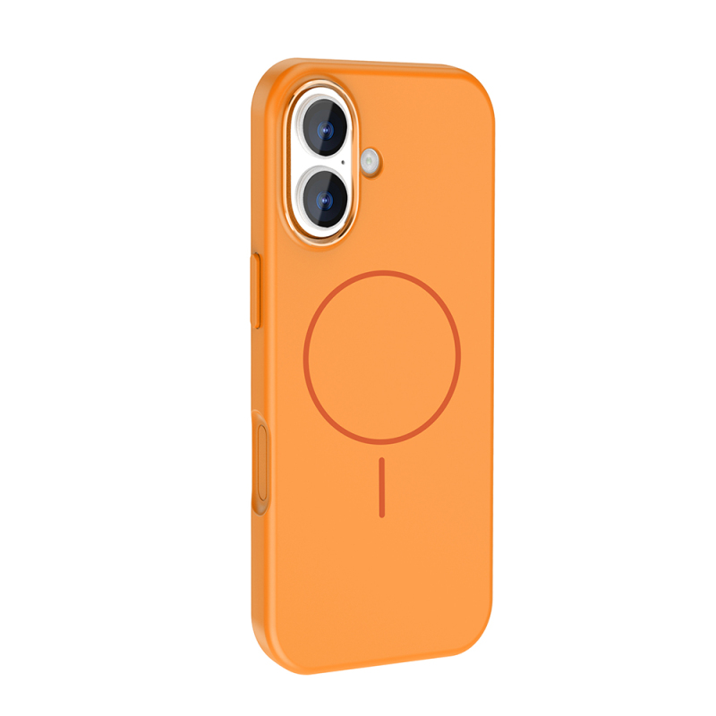 Apple iPhone 17 Case M-Safe Charging Feature Metal Camera Frame Zore Edi Silicone Cover - 12
