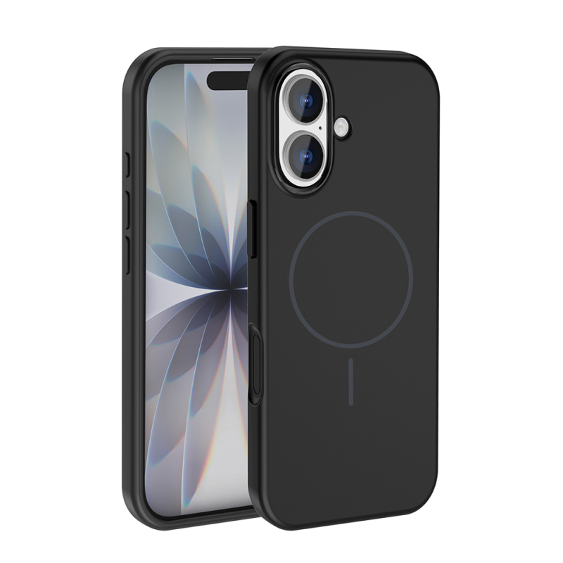 Apple iPhone 17 Case M-Safe Charging Feature Metal Camera Frame Zore Edi Silicone Cover - 3