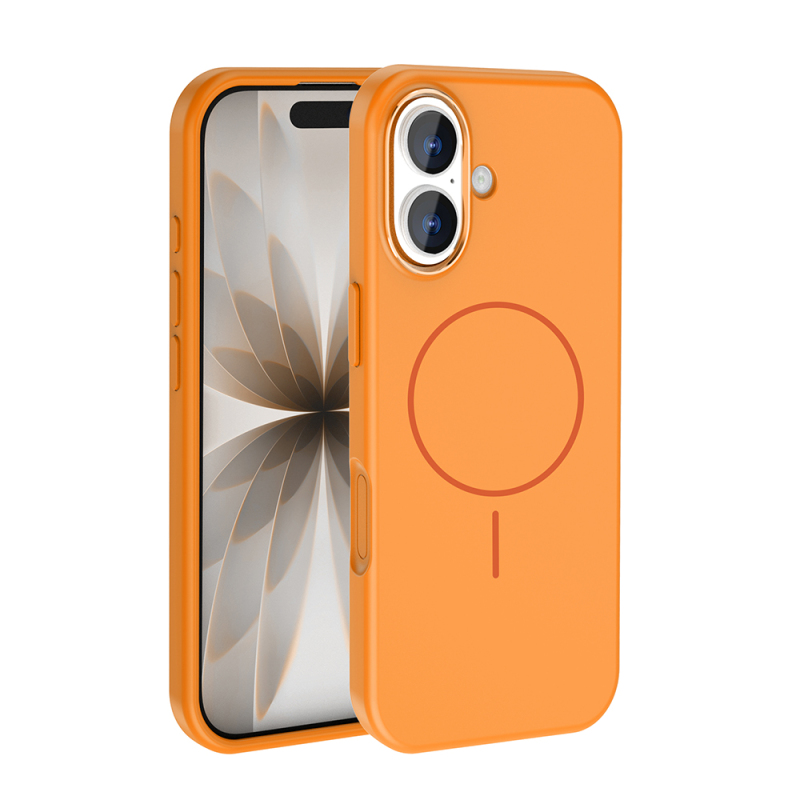 Apple iPhone 17 Case M-Safe Charging Feature Metal Camera Frame Zore Edi Silicone Cover - 4