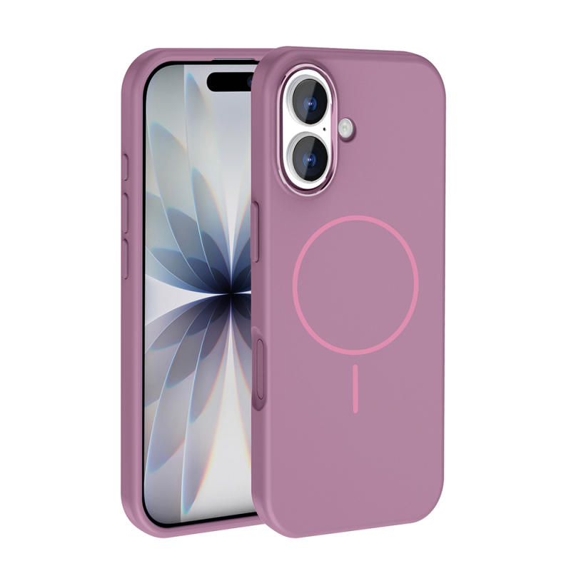 Apple iPhone 17 Case M-Safe Charging Feature Metal Camera Frame Zore Edi Silicone Cover - 8