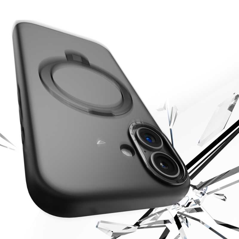 Apple iPhone 17 Case M-safe Charging Feature Metal Stand Liquid Silicone Lenses CK223 Cover - 6