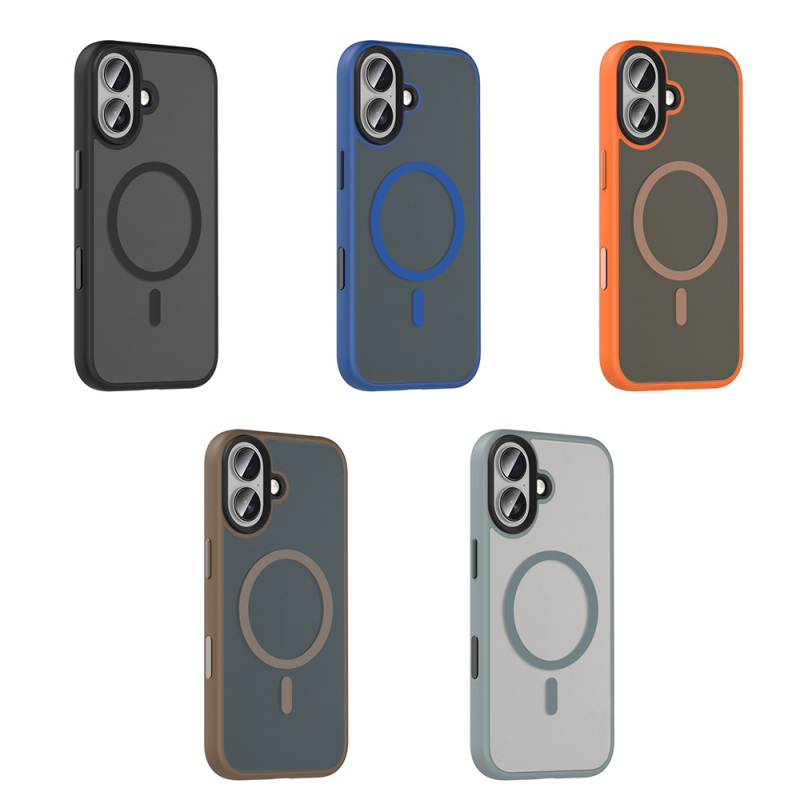 Apple iPhone 17 Case Matte Back Surface Wireless Charging Feature Zore Flet M-safe Cover - 17