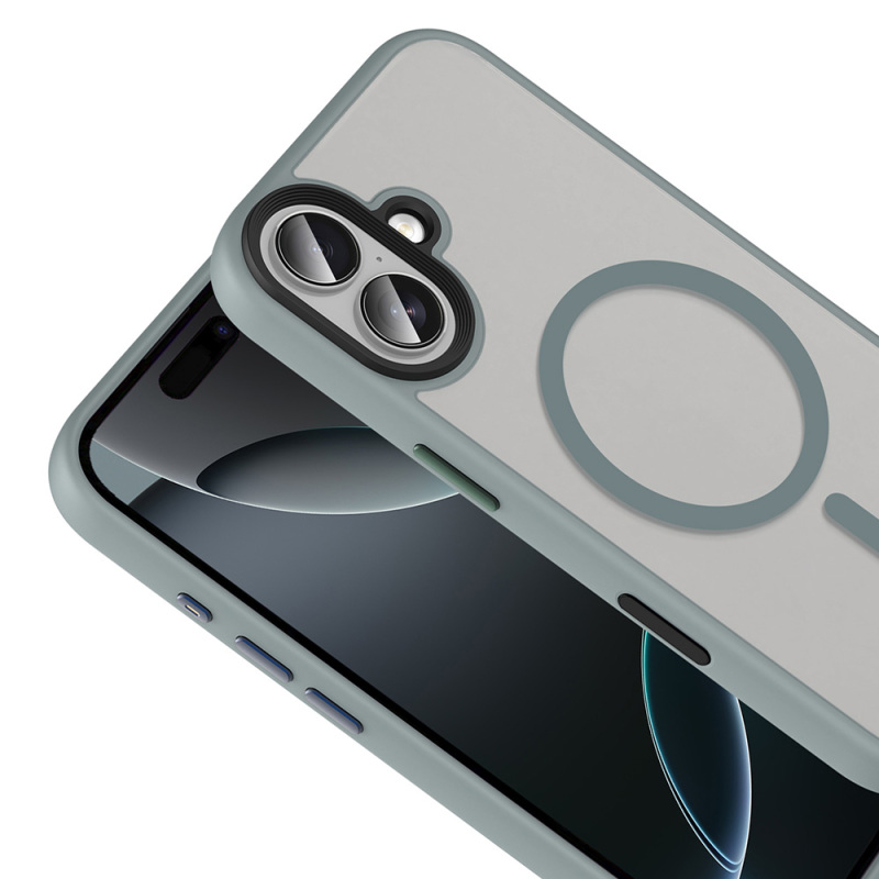 Apple iPhone 17 Case Matte Back Surface Wireless Charging Feature Zore Flet M-safe Cover - 4