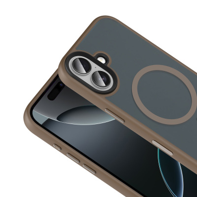 Apple iPhone 17 Case Matte Back Surface Wireless Charging Feature Zore Flet M-safe Cover - 16