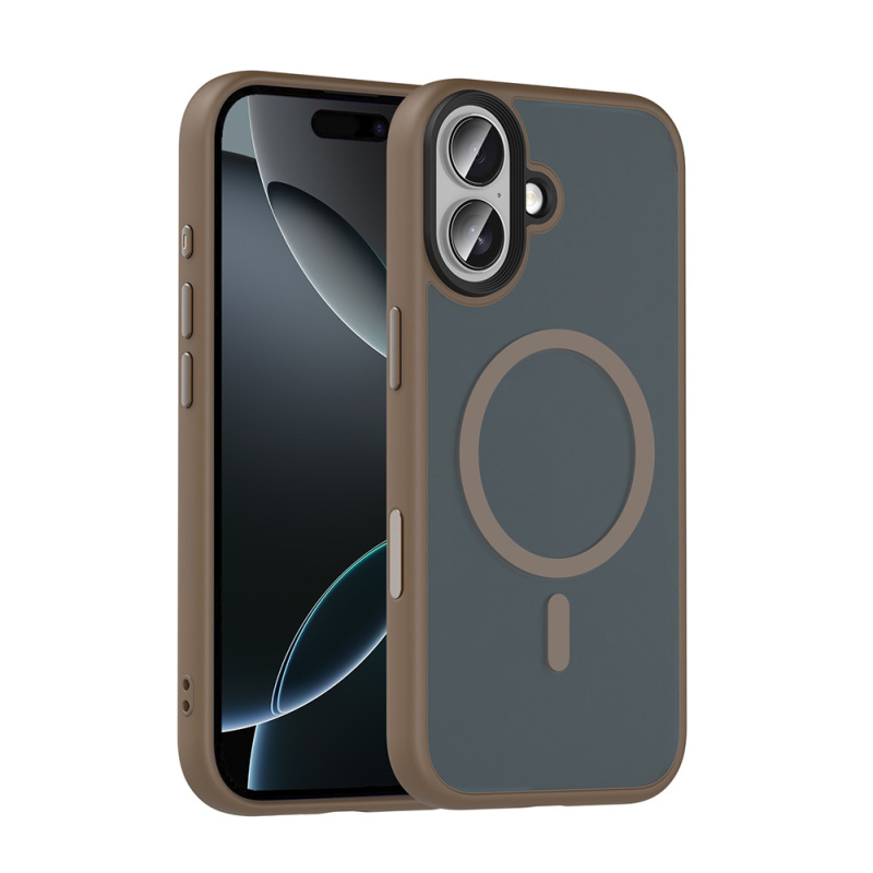 Apple iPhone 17 Case Matte Back Surface Wireless Charging Feature Zore Flet M-safe Cover - 14
