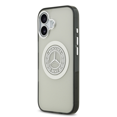 Apple iPhone 17 Case Mercedes Benz Original Licensed M-Safe Charging Feature Dual Layer PC Nostalgic Star Design Cover - 4
