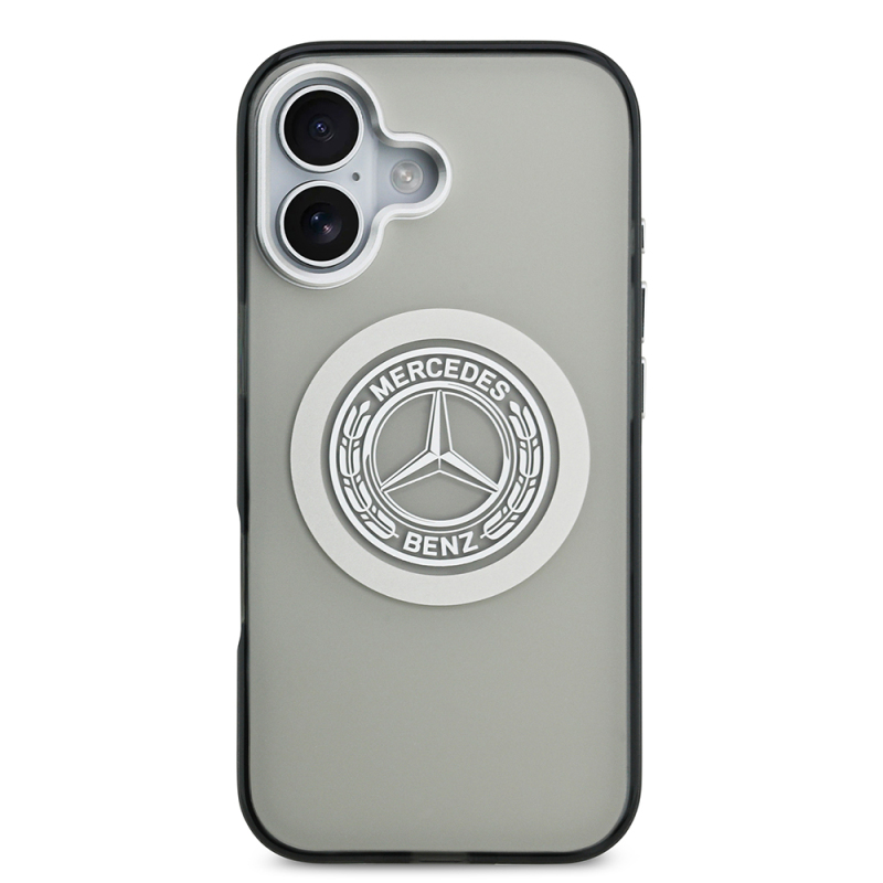 Apple iPhone 17 Case Mercedes Benz Original Licensed M-Safe Charging Feature Dual Layer PC Nostalgic Star Design Cover - 5