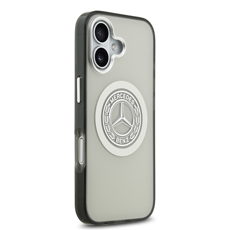 Apple iPhone 17 Case Mercedes Benz Original Licensed M-Safe Charging Feature Dual Layer PC Nostalgic Star Design Cover - 6