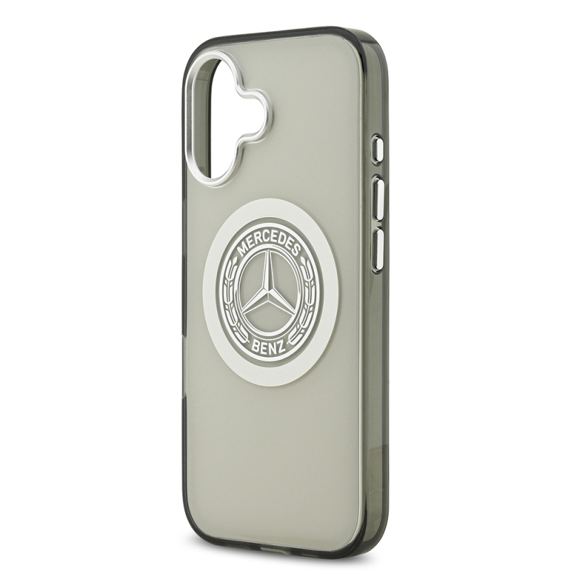 Apple iPhone 17 Case Mercedes Benz Original Licensed M-Safe Charging Feature Dual Layer PC Nostalgic Star Design Cover - 8
