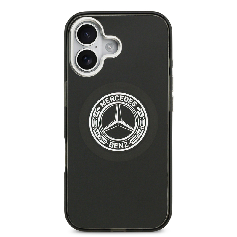 Apple iPhone 17 Case Mercedes Benz Original Licensed M-Safe Charging Feature Dual Layer PC Nostalgic Star Design Cover - 11
